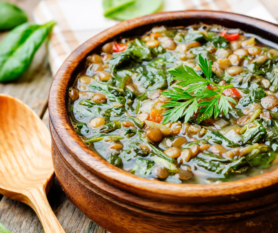 SPINACH AND LENTIL (DAL) soup