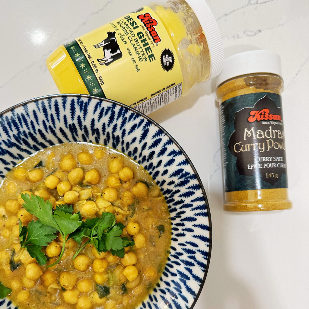 Chickpeas Curry with Kissan Madras Curry Powder