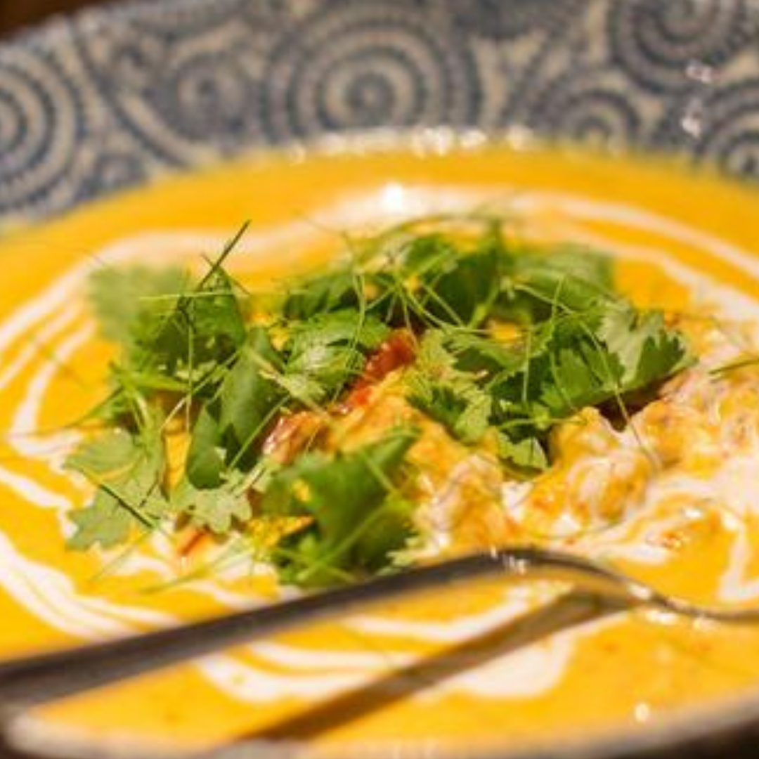 Creamy coconut crab curry