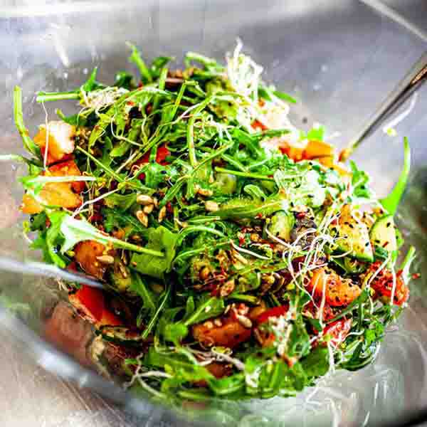 Salads, vegetables and dressings using Kissan Sesame Oil