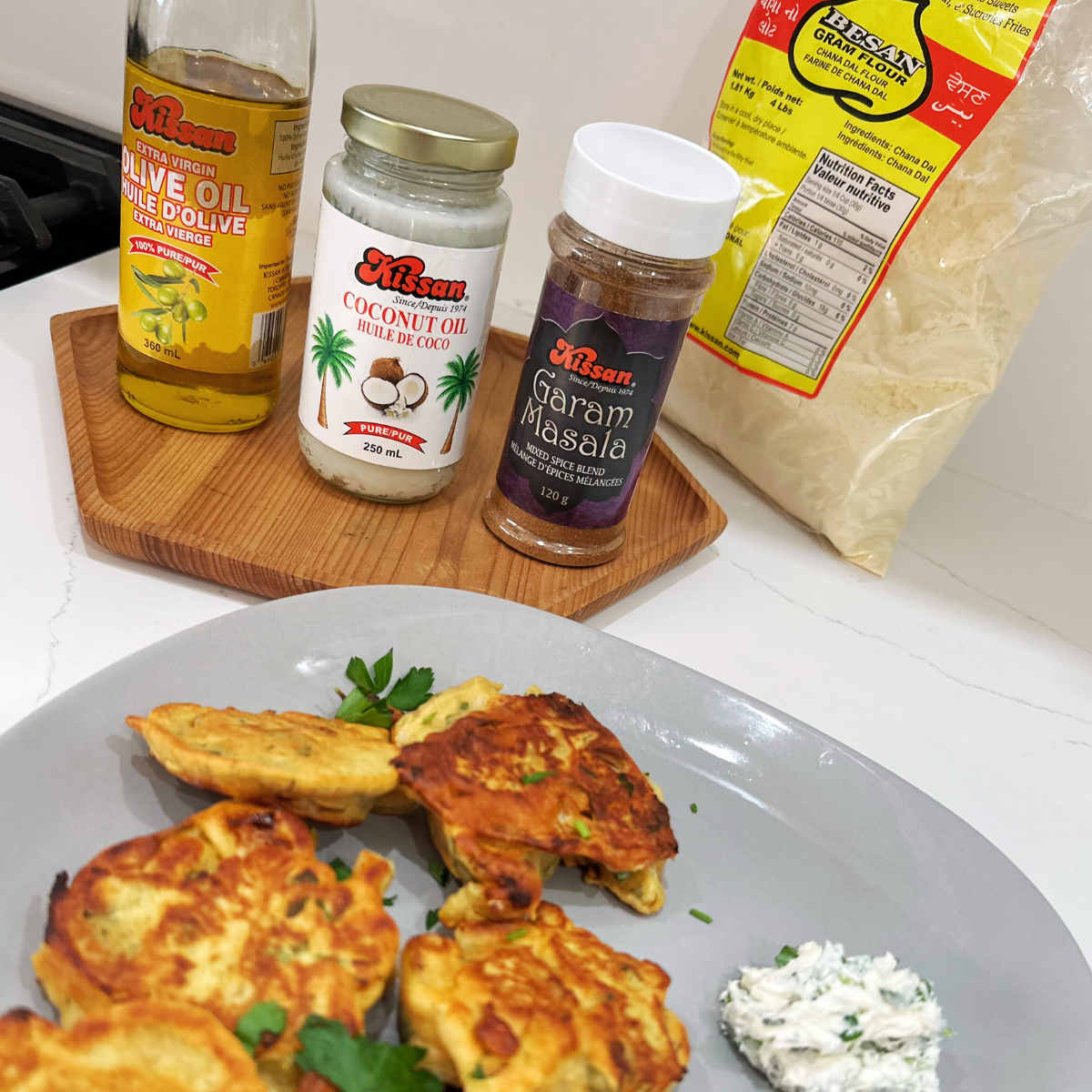 Onion fritters with  Besan