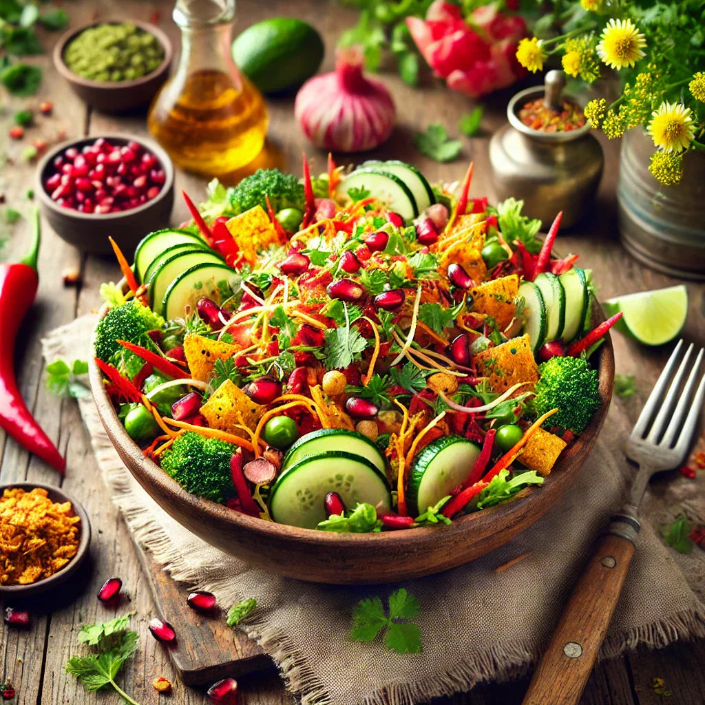 Chaat style salad with veggies