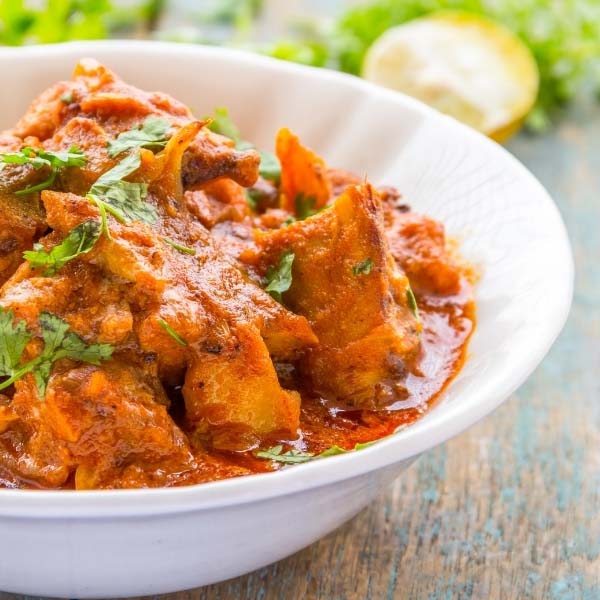 Chicken tikka masala with black beans