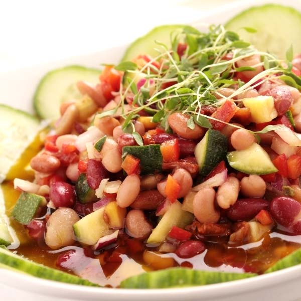 Mixed Bean salad with olive oil