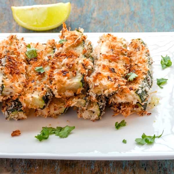 Zucchini Slices with kisaan tandoori masala