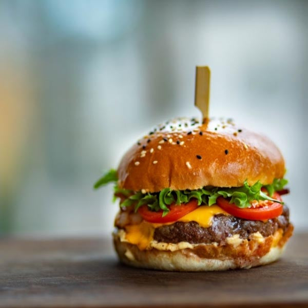 Tandoori Burgers with sauteed mushrooms using crispy onion, garam masala and tandoori powder