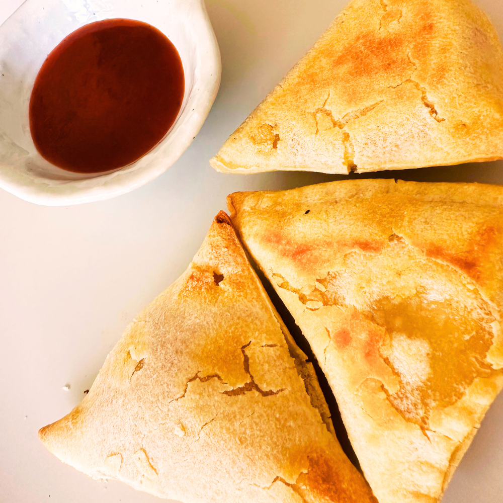 Chicken Samosas with Kissan Sweet Chili Sauce