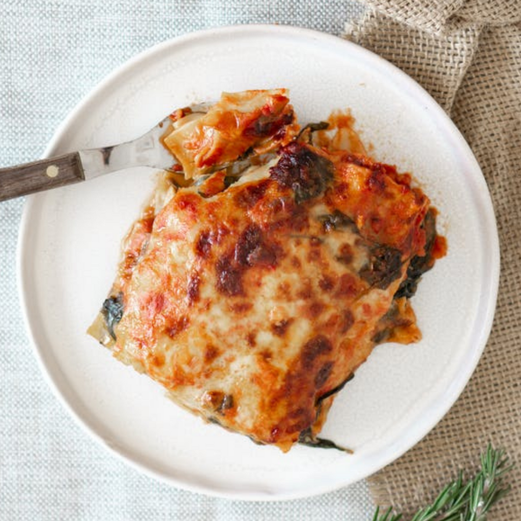 Vegetable Lasagna with broccoli and cheese