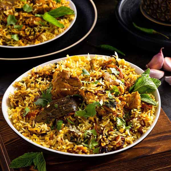 Meat dish with rice made with Kissan Meat Masala