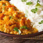 Shrimp Curry with Kissan Curry Masala and rice
