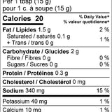 Kissan Tandoori Paste Nutrition Facts