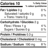 Kissan Tandoori Masala Natural Nutrition Facts