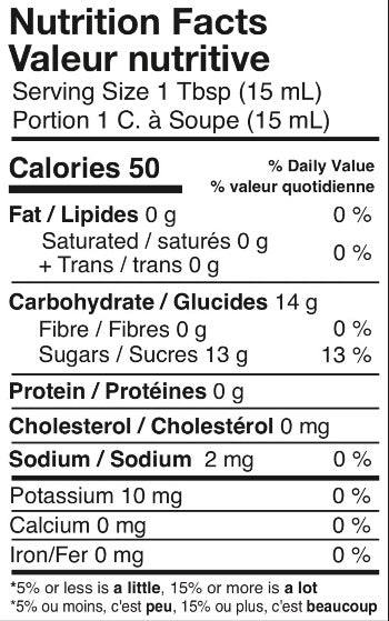 Kissan Mango Jam 500g with Pectin Nutrition Facts